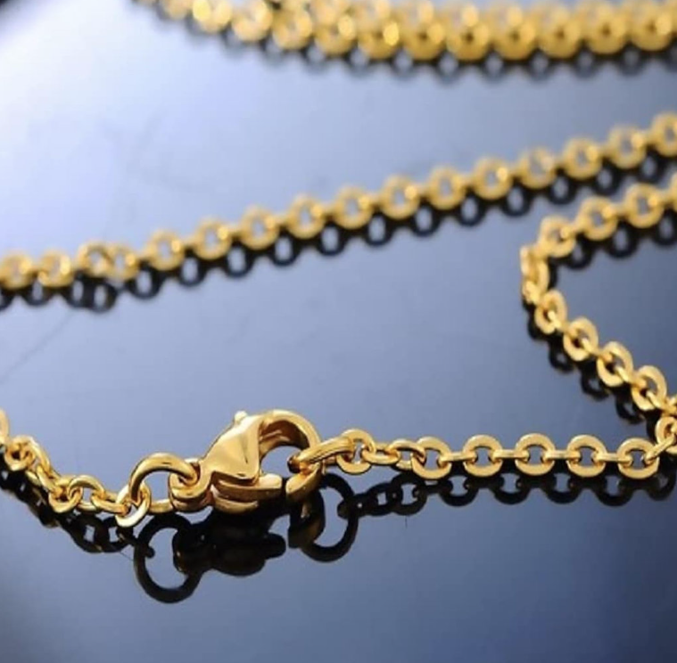18K GP Rolo Adjustable Chain 1.5 mm