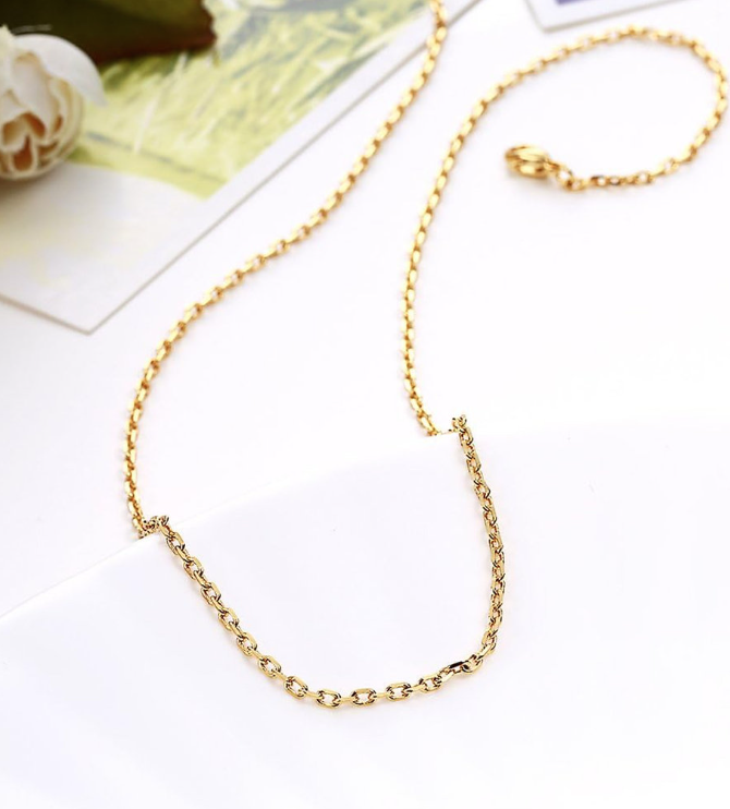 18K GP Rolo Adjustable Chain 1.5 mm
