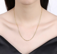Minimalist 18K Gold Plated Rolo Chain Adjustable Necklace for Layering