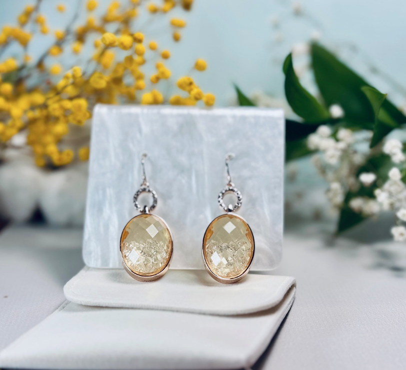 Blush Crystal Dangle Earring