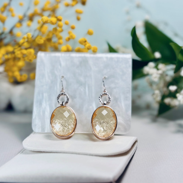 Romantic Blush Crystal Teardrop Dangle Earrings for Special Occasions