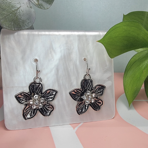 Elegant Botanical Cherry Blossom Dangle Earrings for Women