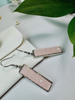 Elegant Rose Quartz Dangle Earrings Healing Crystal Jewelry