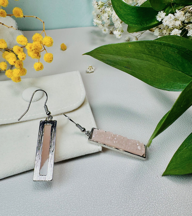 Rose Quartz Earrings