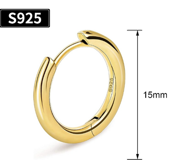 Sterling Silver 925 Hoop Earrings