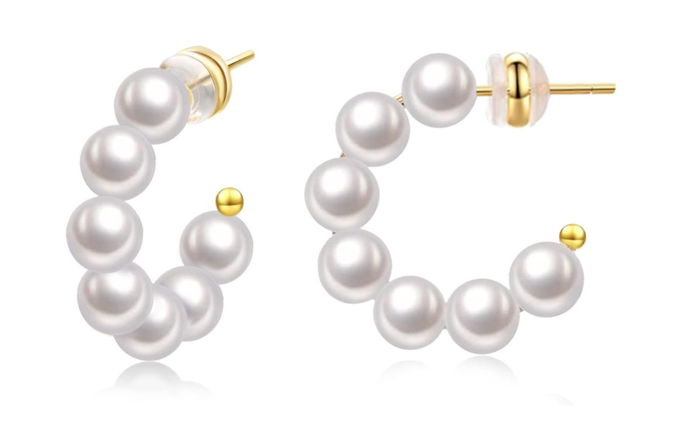 Pearl Hoop Earrings