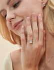 Elegant Solitaire Engagement Ring in Sterling Silver for Promise or Proposal