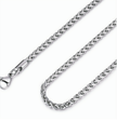 Stainless Steel Wheat Chain Necklace – 3mm Silver Spiga Link 22