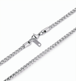 Stainless Steel Wheat Chain Necklace – 3mm Silver Spiga Link 22