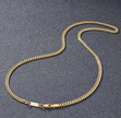 Premium Gold-Tone Cuban Link Chain – 4mm Stainless Steel Necklace