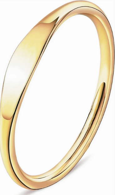 Gold Stainless Steel Ring – 6mm Durable Minimalist Band