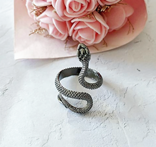 Snake Open Adjustable Finger Ring