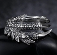 Gothic 15mm Stainless Steel Dragon Claw Resizable Ring