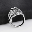 Gothic 15mm Stainless Steel Dragon Claw Resizable Ring