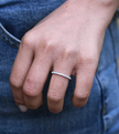 Elegant 3mm White Gold-Plated Stainless Steel Cubic Zirconia Wedding Band