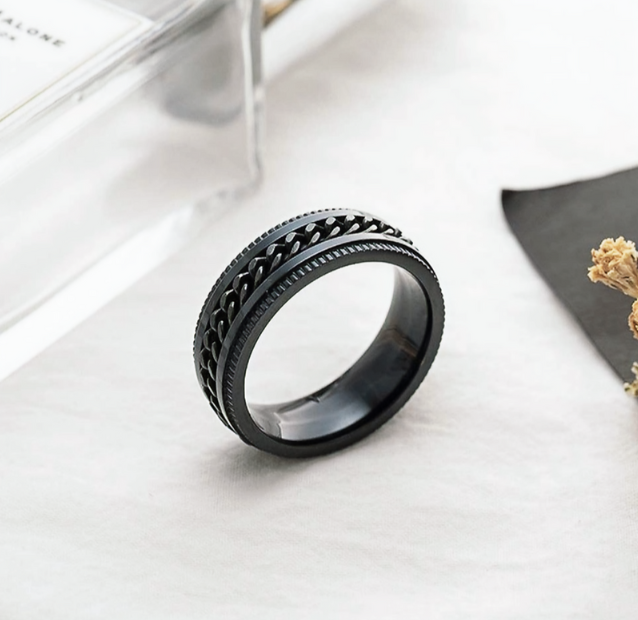 Stainless Steel Spinner Ring 8 mm