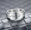 Genshin Impact Elemental Symbols Ring – 8mm Stainless Steel Anime Band